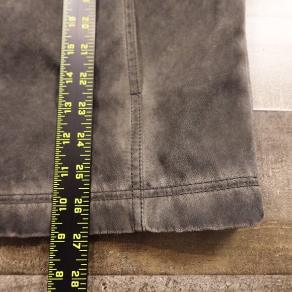 Rock & Republic Faux Leather Moto Jacket Men’s Large Gray Distressed Biker - Picture 8 of 15